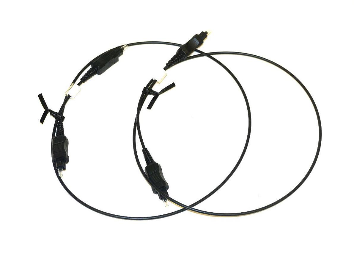 Used NEW FANUC IC300CBF001A FOX FIBER CABLE PAIR, 1.0M LENGTH IC300CBF001