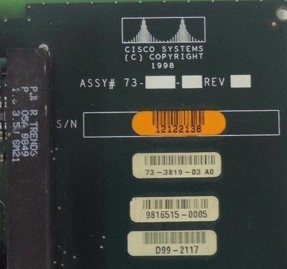 Used CISCO SYSTEMS WS-X5225R 24 PORT 10/100BASE TX 73-3819-03 AO SWITCH MODULE BOARD