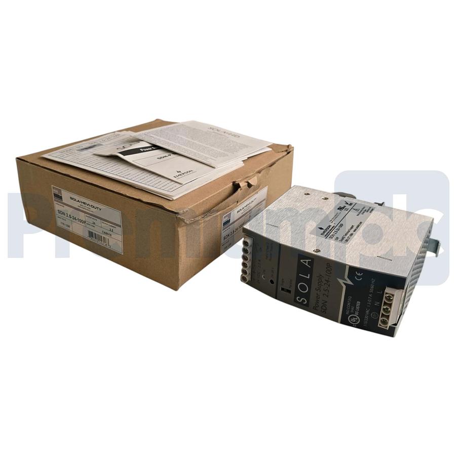 Used Sola/Hevi-Duty SDN2.5-24-100P DC Power Supply 24V 2.5A 60W DIN Rail - NSMP