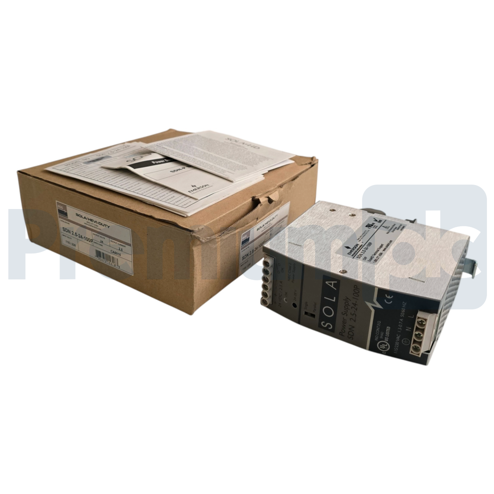 Used Sola/Hevi-Duty SDN2.5-24-100P DC Power Supply 24V 2.5A 60W DIN Rail - NSMP