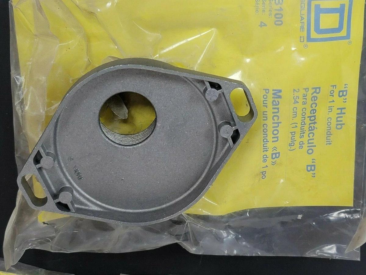 Used LOT OF 5 NEW SQUARE D B100 "B" HUB FOR 1'' CONDUIT SERIES 4