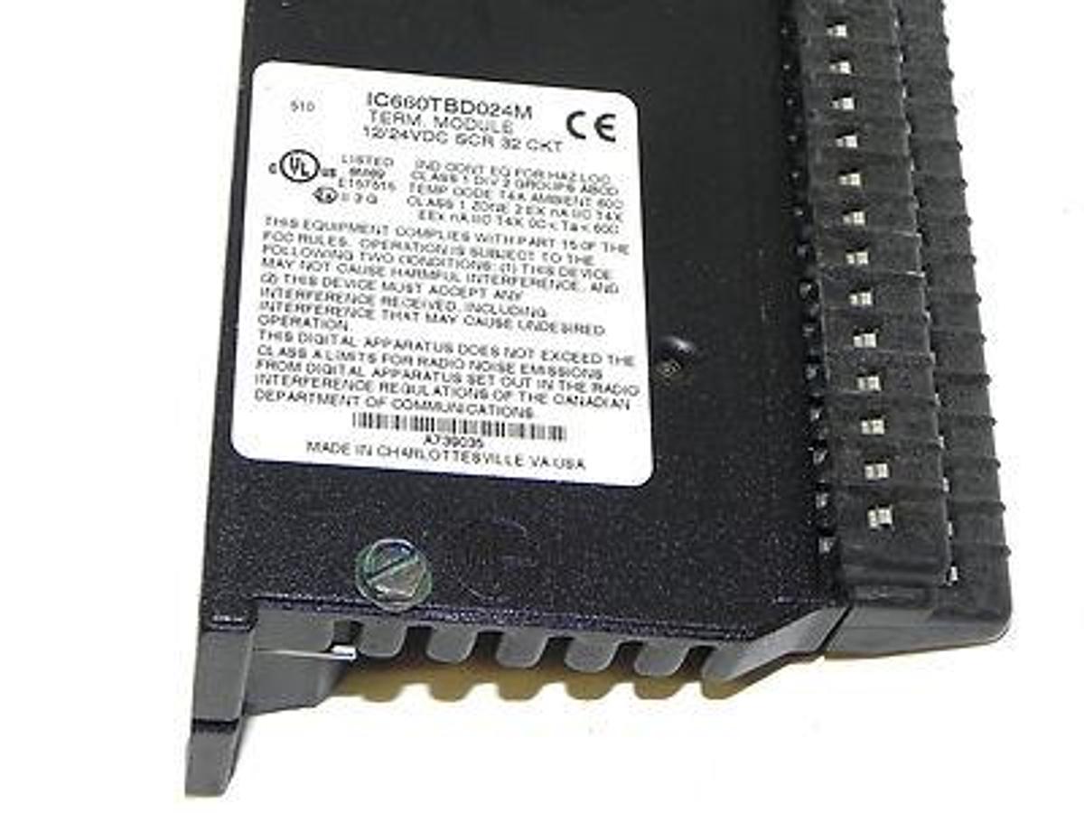 Used GE FANUC IC660TBD024M TERM. MODULE 12/24VDC SCR 32 CKT