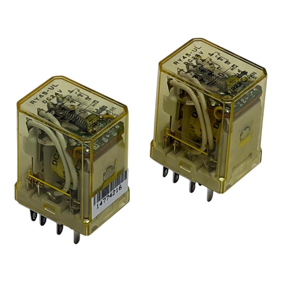 Used New IDEC RY4S-UL 24VDC 5A 4PDT Miniature Power Relay 14-Pin Lot of 2