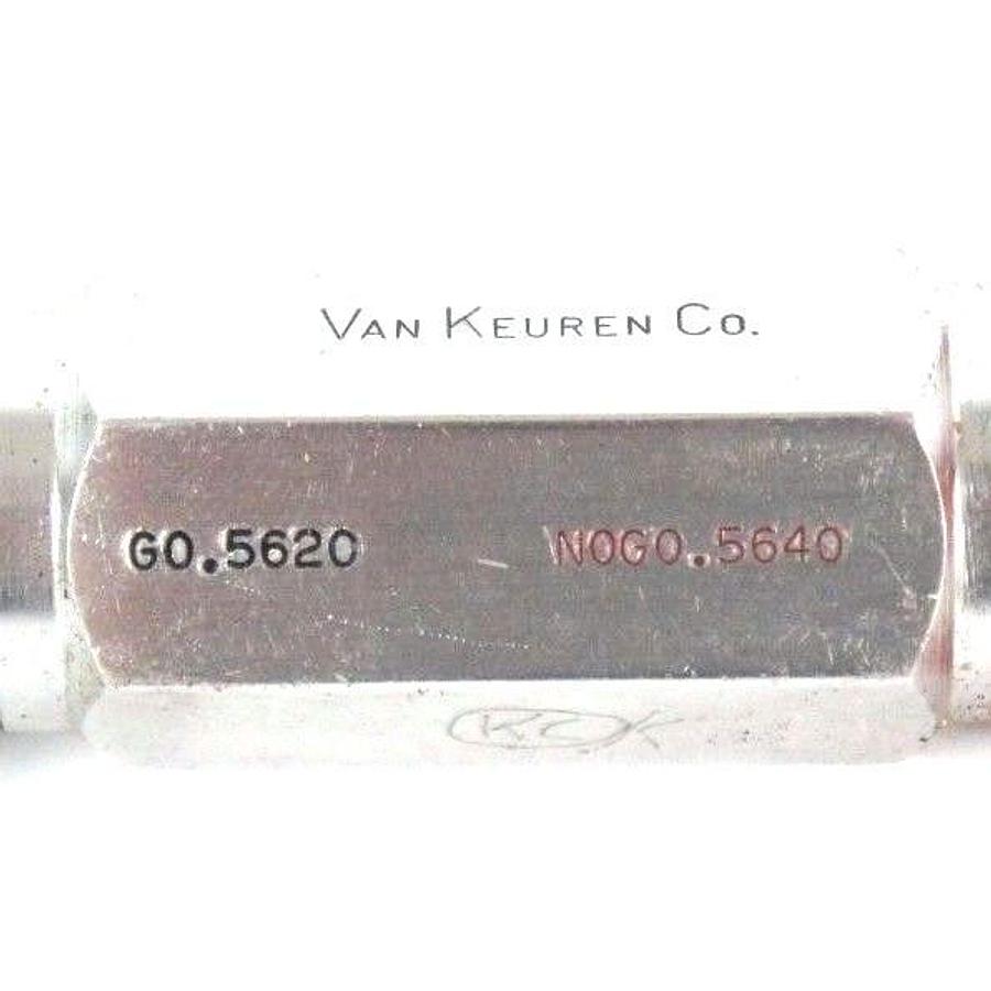 Used VAN KEUREN CO G-2-1064 PLUG GAGE GO 0.5620MM NO GO 0.5640MM