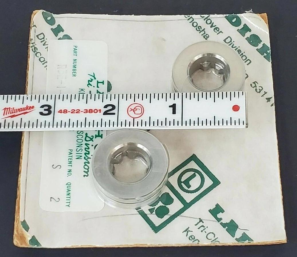 Used LOT OF 2 NEW TRI-CLOVER R3E-1-80-S WEAR RINGS