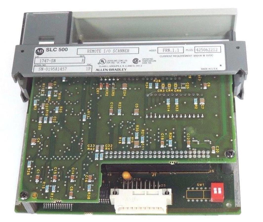 Used ALLEN BRADLEY 1747-SN REMOTE I/O SCANNER 1747SN SER. A FRN: 1.1