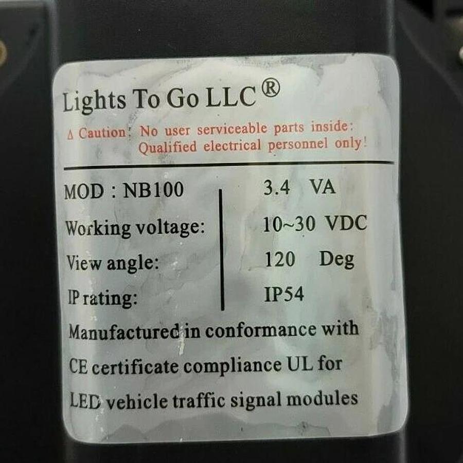 NEW LIGHTS TO GO LCC NB100 LED LIGHT 3.4VA 10-30VDC 120DEG IP54