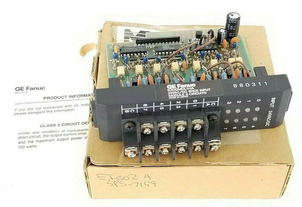 Used NIB GE FANUC IC610MDL111A, 24VAC/DC SOURCE INPUT MODULE (NO LABEL ON BOX)