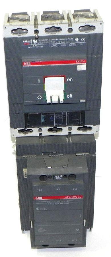 Used ABB AF460W-30 WELDING ISOLATION CONTACTOR AF460 W/ SACE S6 CIRCUIT BREAKER