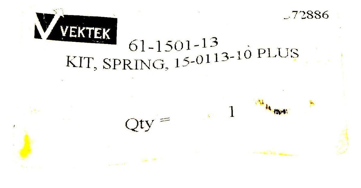 NEW VEKTEK 61-1501-13 SPRING KIT 61150113 15-0113-10 PLUS