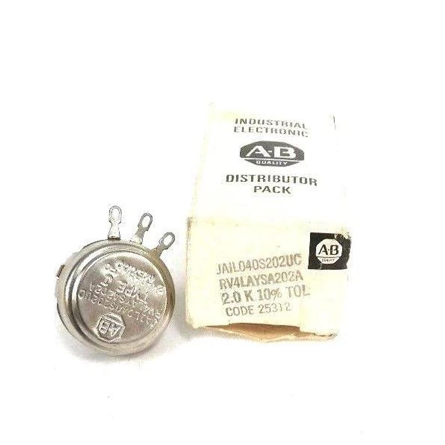 Used NIB ALLEN BRADLEY JAIL040S202UC POTENTIOMETER 2.0K-OHM 10% TOLERANCE 25312