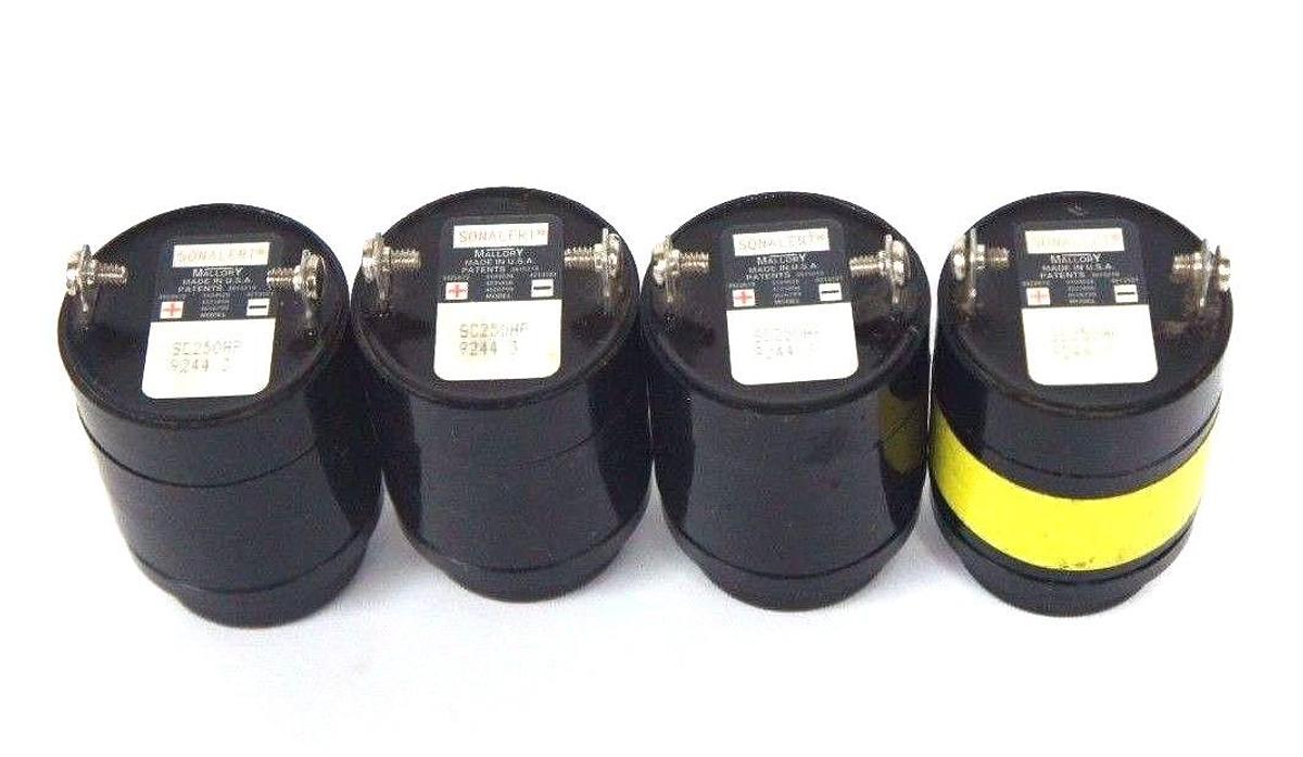 Used LOT OF 4 MALLORY SONALERT SC250HP BUZZER ALARMS