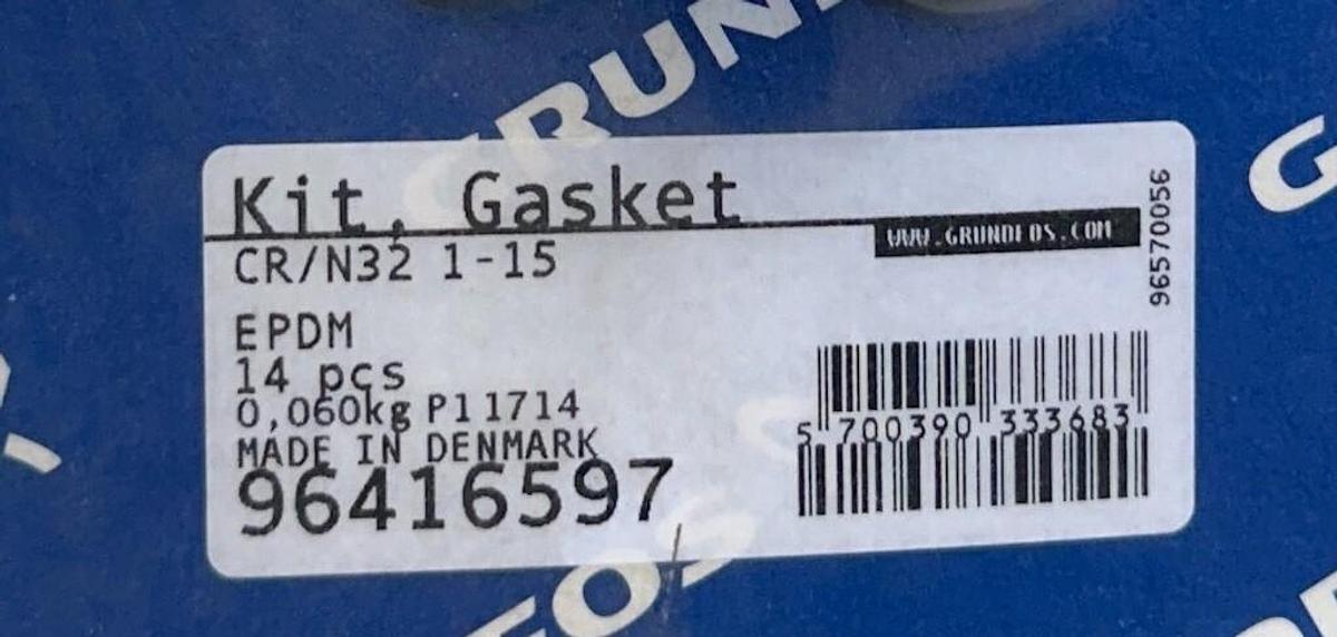 GRUNDFOS 96416597 GASKET KIT CR/N32 1-15 14 PCS OEM NSFS