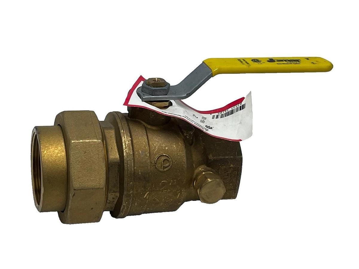 Jomar Valve 160-108 2" Brass Ball Valve Full Port Single Union End Side Tap NSNP