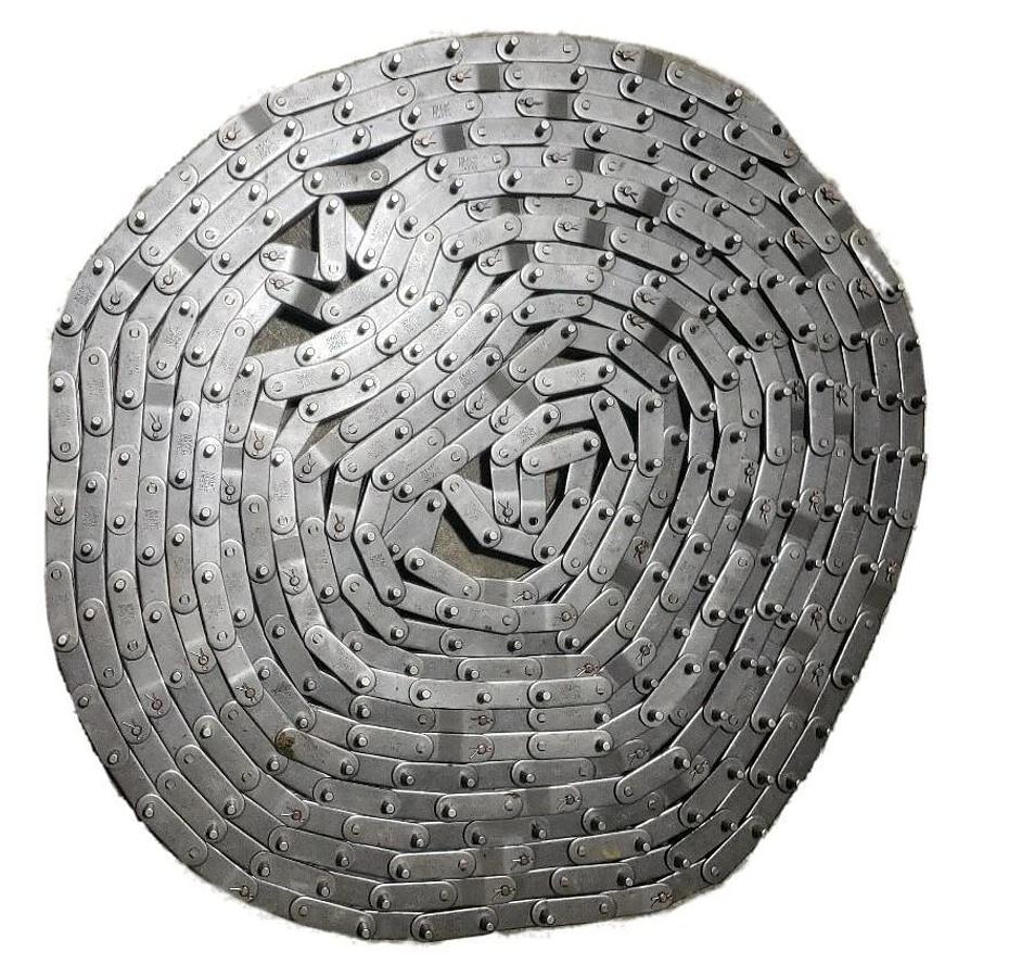 Used TSUBAKI RF2060 CONVEYOR ROLLER CHAIN, 1.5IN PITCH, ~49.5FT LENGTH