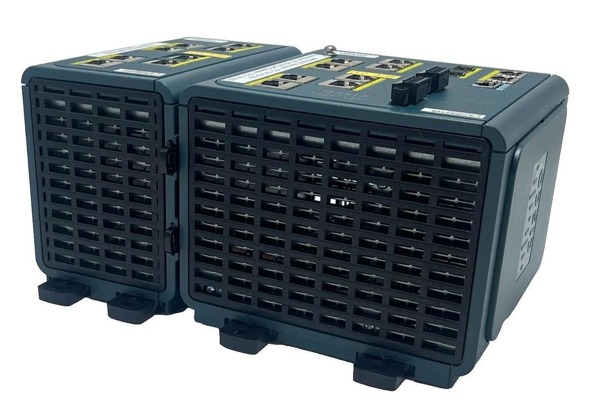 Used Cisco IE-3000-8TC Industrial Ethernet Switch w/ IEM-3000-8TM= 8-Port Expansion