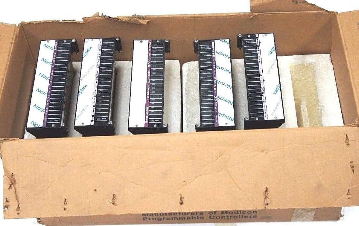 Used MASTER CASE OF 5 GOULD MODICON B236 AND B237 OUTPUT MODULE +5VTTL