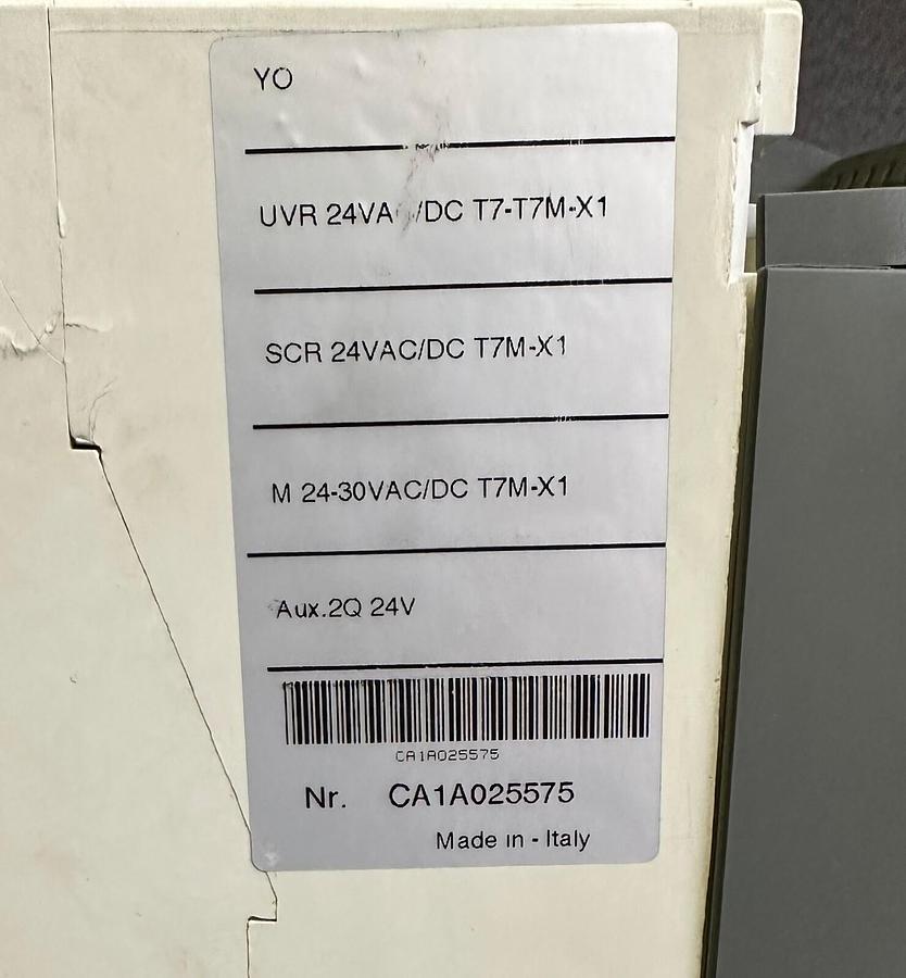 Used ABB SACE T7S 1000 Tmax CIRCUIT BREAKER 4-POLE 1SDA064776R1 W/ SACE PR231/P 800A