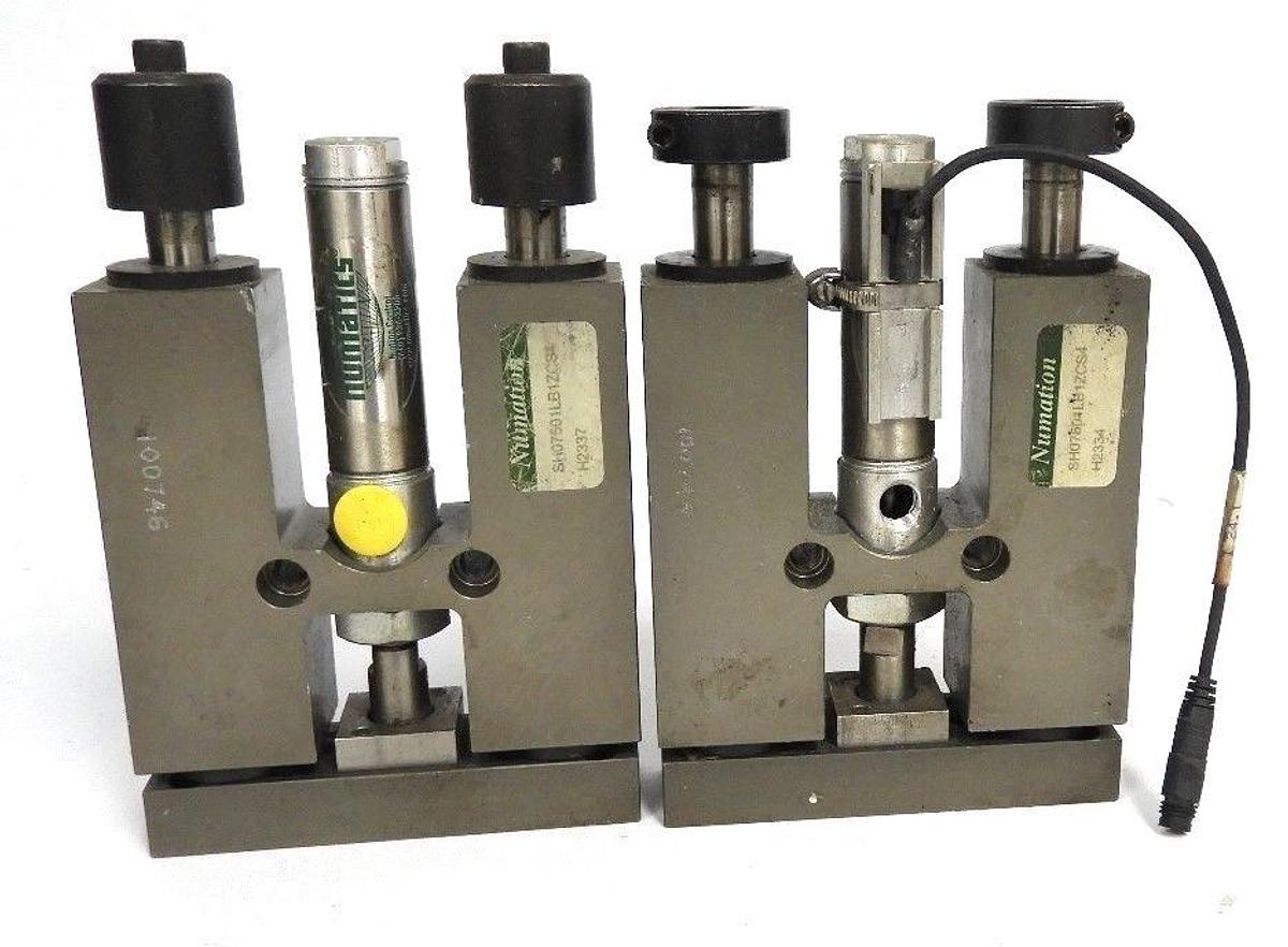 Used LOT OF 2 NUMATICS SH07501LB1ZCS4 SH SER. LINEAR SLIDE W/ 0750D01-01A-73 CYLINDER