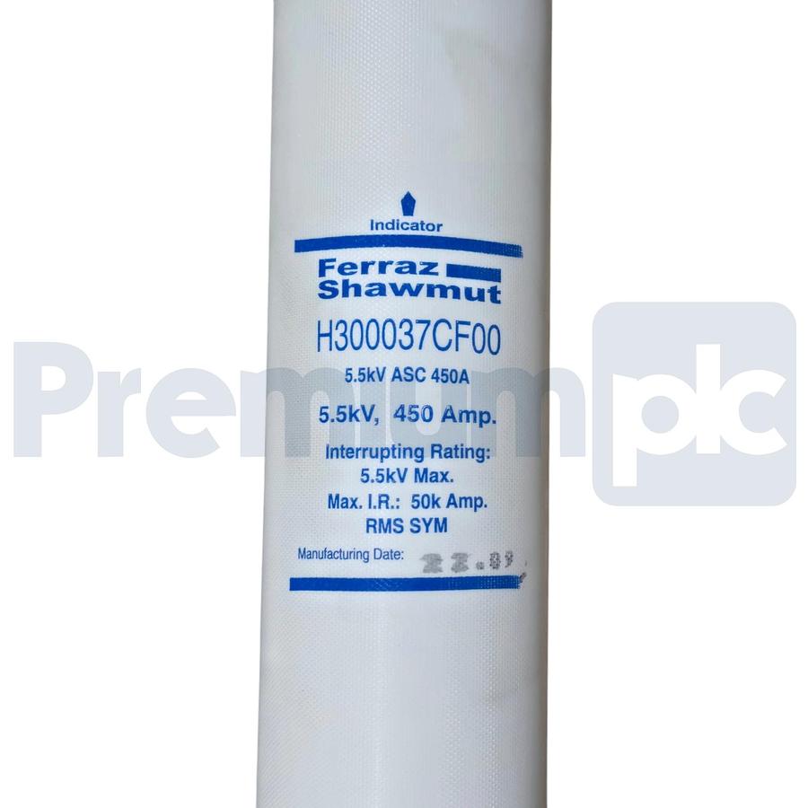 Used Ferraz Shawmut H300037CF00 Amp-Trap Medium Voltage Fuse 5.5kV 450A Striker NSMP