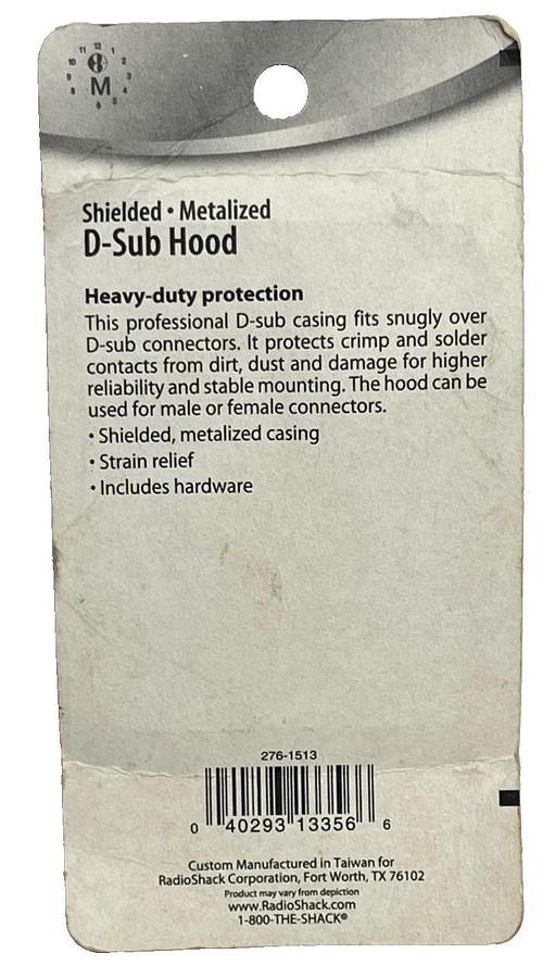 Lot of 4 RadioShack 276-1513 Shielded Metalized D-Sub Hood 9-Pin RS-232