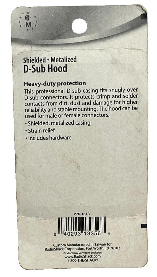 Used Lot of 4 RadioShack 276-1513 Shielded Metalized D-Sub Hood 9-Pin RS-232