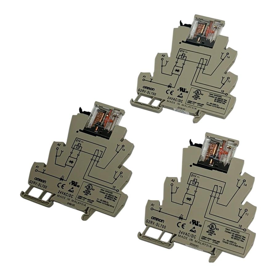 Used Omron G2RV-SL700 24VAC/DC Slim IO Relay Lot of 3 - New Surplus