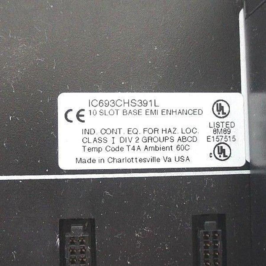 Used GE FANUC IC693CHS391L 10 SLOT RACK W/ IC693PWR321Y IC693MDL753F IC693MDL752E ECT