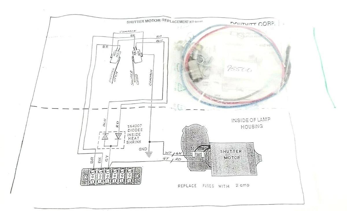 NEW DOUTHITT CORP. 43367 SHUTTER MOTOR W/ 95500 MOTOR KIT