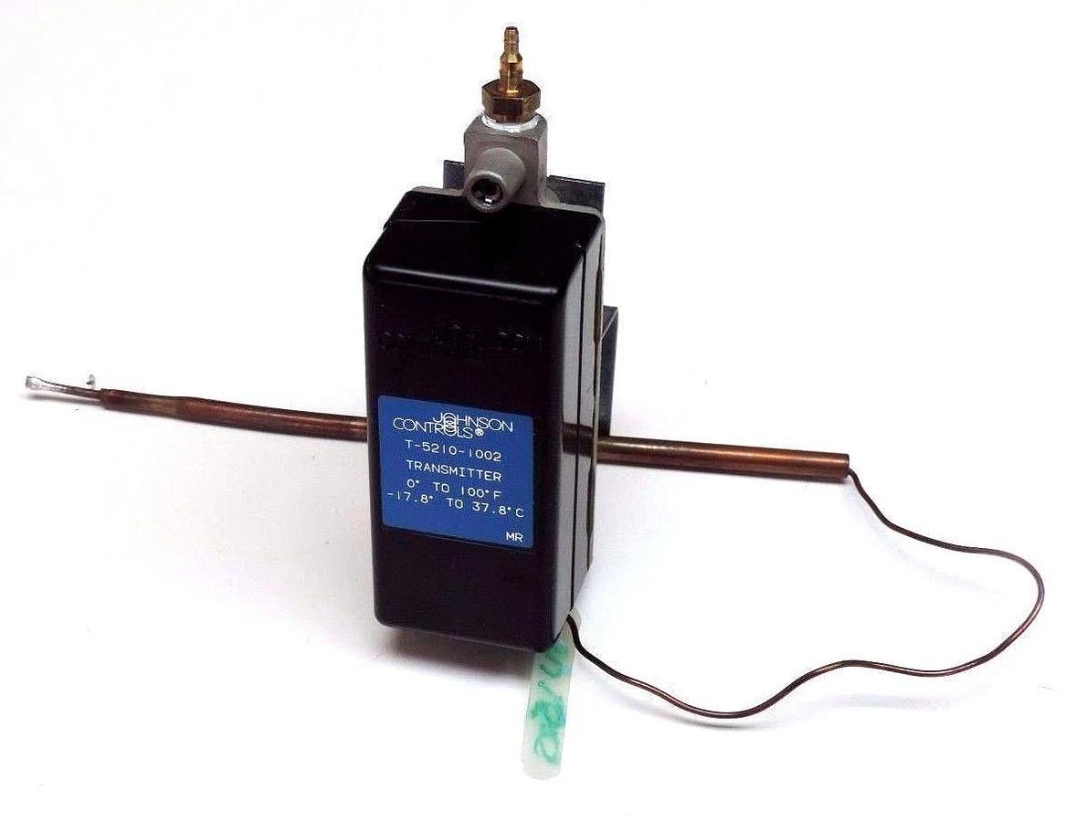 NIB JOHNSON CONTROLS T-5210-1002 TEMPERATURE TRANSMITTER 0-100 DEG F 5-1/2" BULB