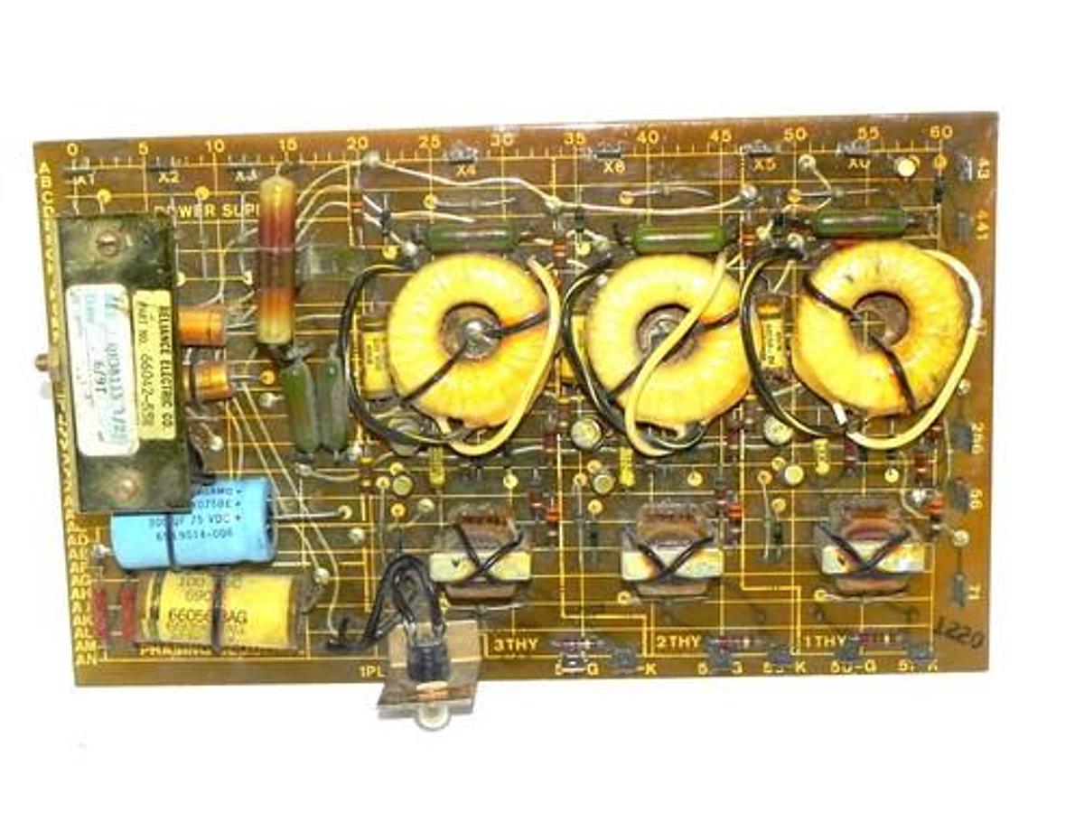 Used RELIANCE ELECTRIC 66042-55R PC BOARD 82746-27A REPAIRED