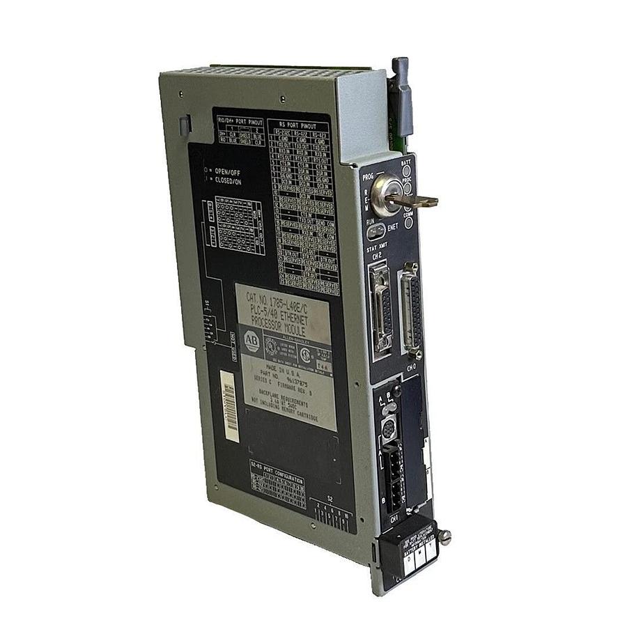 Used ALLEN BRADLEY 1785-L40E /C PLC-5/40 EtherNet PROCESSOR MODULE F/W. D 1785L40E