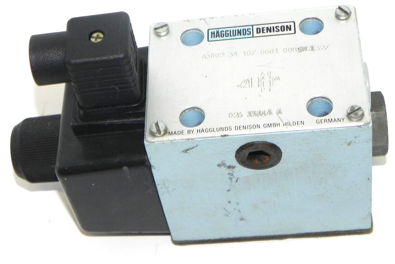 Used HAGGLUNDS DENISON A3D02-34-107-0601-00B5W01327 DIRECTIONAL VALVE HYDRAULIC