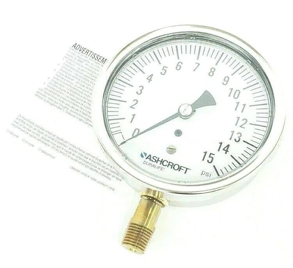 Used NIB ASHCROFT 35-1009-AW-02L-15# INDUSTRIAL GAUGE 15WJ64 102092-15