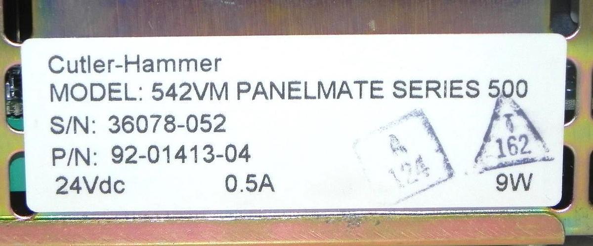 Used CUTLER HAMMER 92-01413-04 PANELMATE SERIES 500 IDT 542VM 920141304