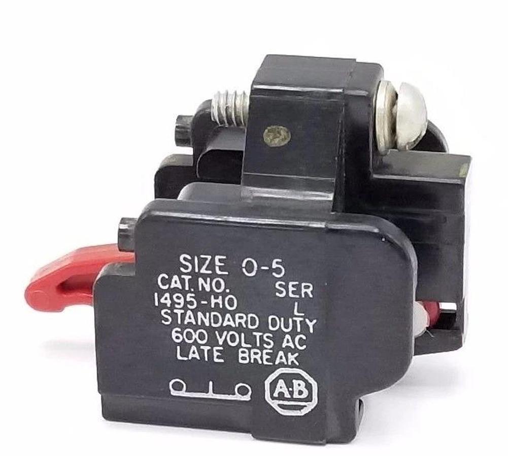 Used ALLEN BRADLEY 1495-H0 AUX. CONTACT 1495H0, SER. L