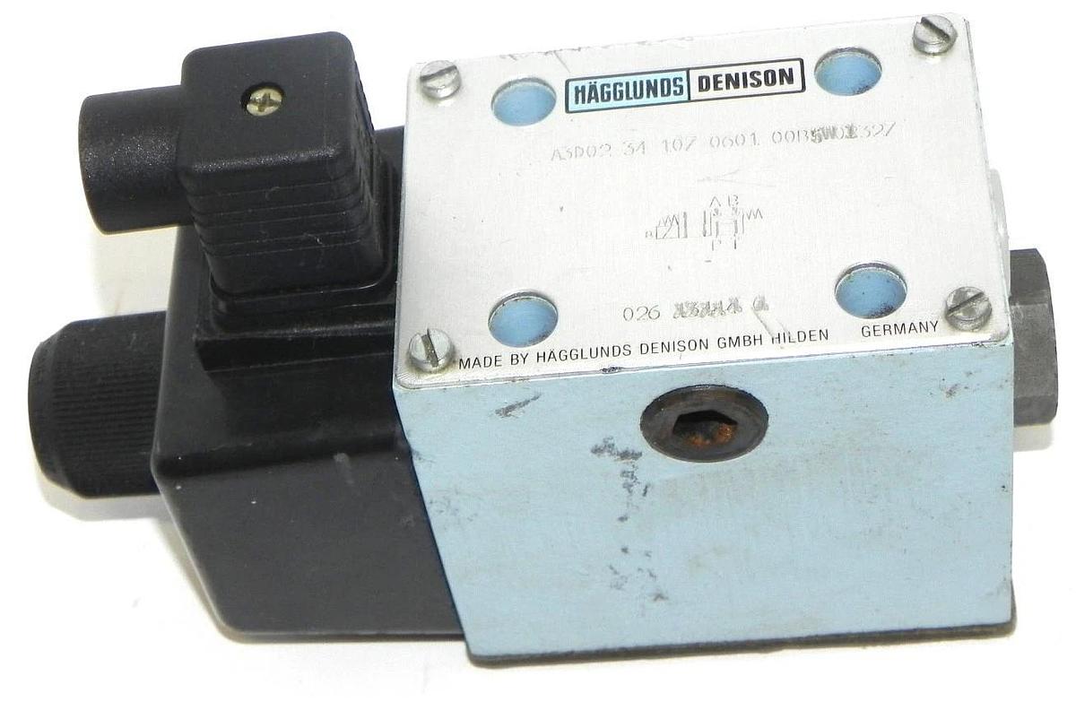 Used HAGGLUNDS DENISON A3D02-34-107-0601-00B5W01327 DIRECTIONAL VALVE HYDRAULIC