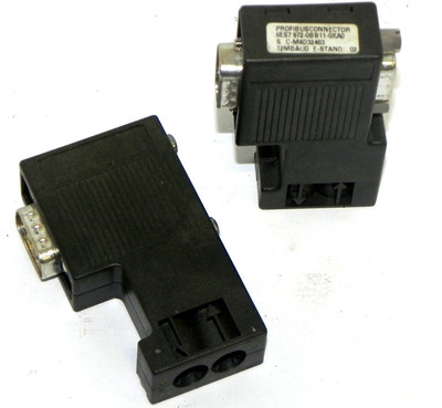 Used LOT OF 2 SIEMENS 6ES7-972-0BA11-0XA0 PROFIBUS CONNECTORS 6ES79720BA110XA0