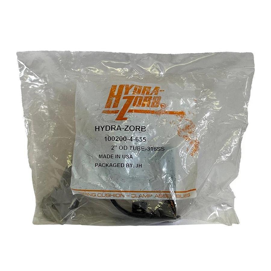 Used NEW HYDRA-ZORB 100200-4-655 / 1002004655 2'' OD TUBE-316SS PIPING CUSHION-CLAMP
