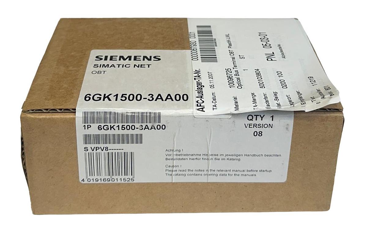 Used SIEMENS 6GK1500-3AA00 / 6GK15003AA00 SIMATIC NET OPTICAL BUS TERMINAL NSMP