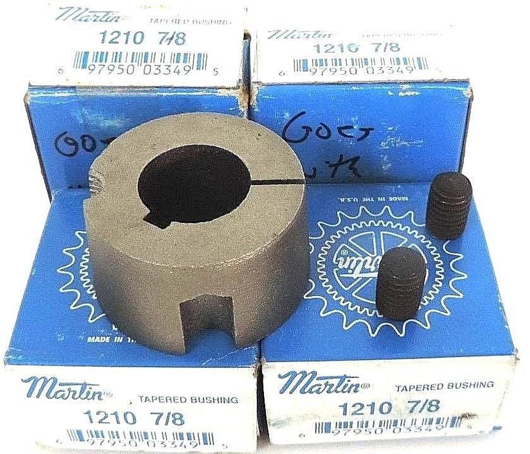 Used LOT OF 4 NIB MARTIN 1210 7/8 TAPERED BUSHINGS