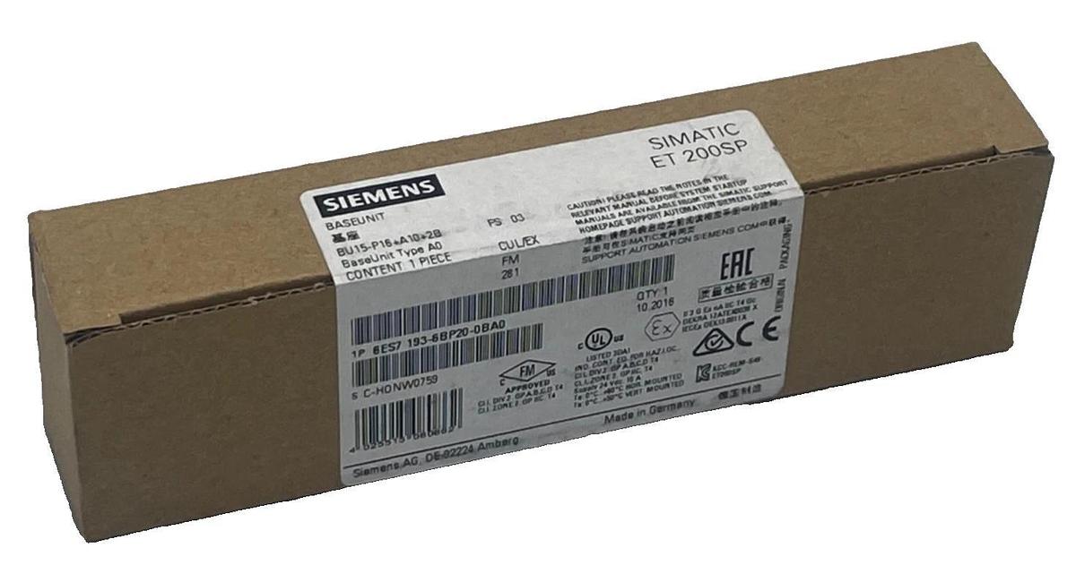 Used SIEMENS 6ES7193-6BP20-0BA0 | 6ES7 193-6BP20-0BA0 SIMATIC ET 200SP BaseUnit NSFS