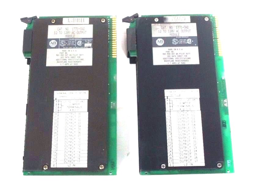 Used LOT OF 2 ALLEN BRADLEY 1771-OAD OUTPUT MODULES 12-120VAC