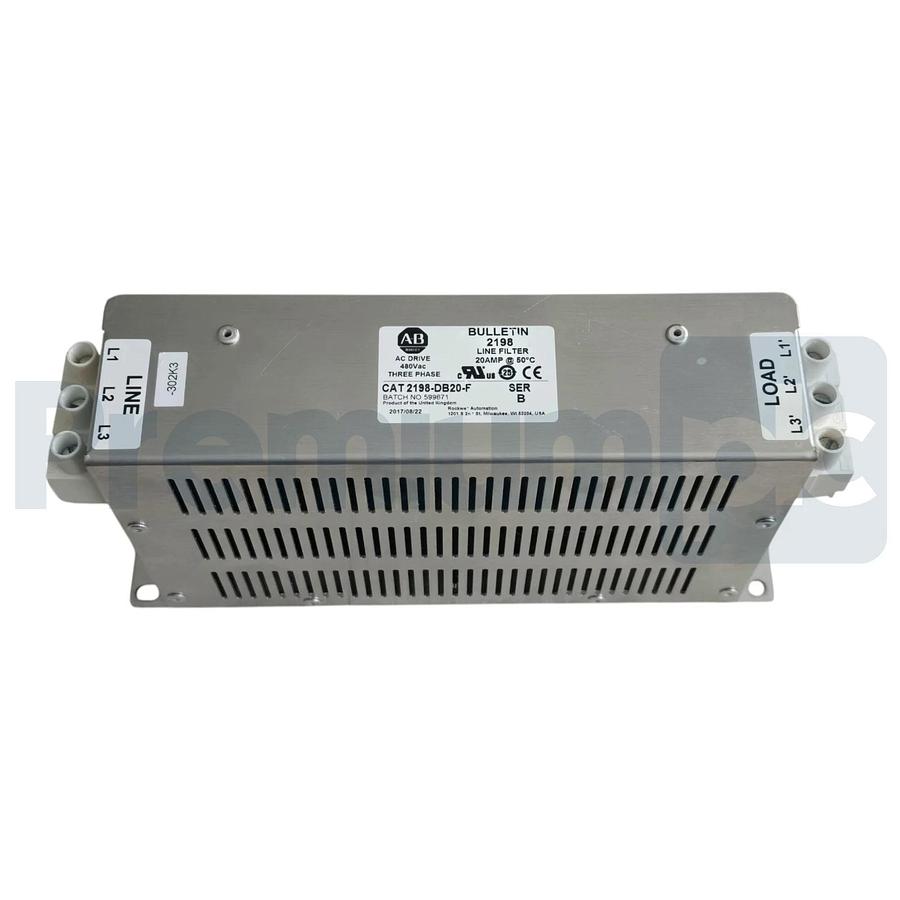 Used Allen-Bradley 2198-DB20-F /B Kinetix 5500 AC EMC Line Filter 20A 3-Ph 2198DB20F