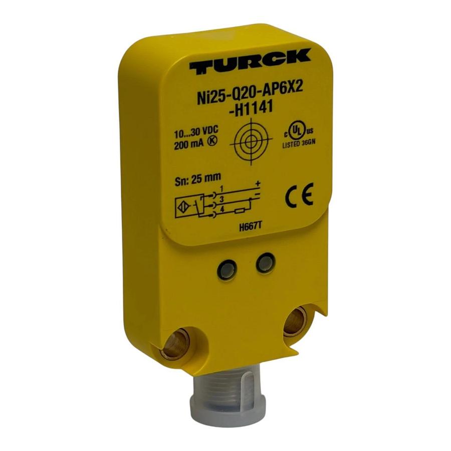 Turck Ni25-Q20-AP6X2-H1141 Rectangular Inductive Proximity Sensor New Surplus