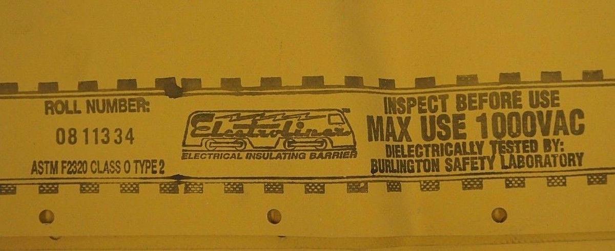 Used NEW UNITED TECHNOLOGIES CARRIER VP-795085 YELLOW VOLTAGE BARRIER SHEETING 3X2FT