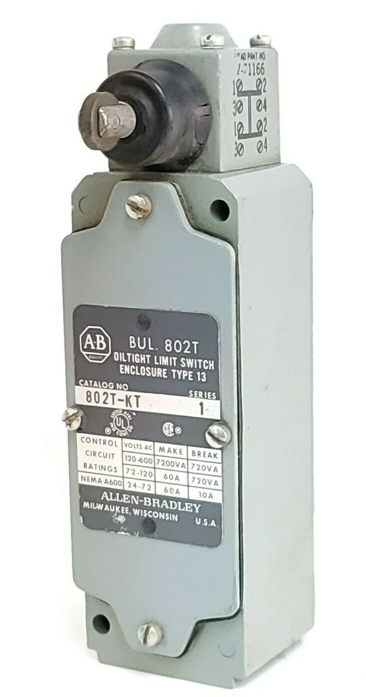 Used NEW ALLEN BRADLEY 802T-KT LIMIT SWITCH SER. 1 W/ Z-21166 OPERATING HEAD