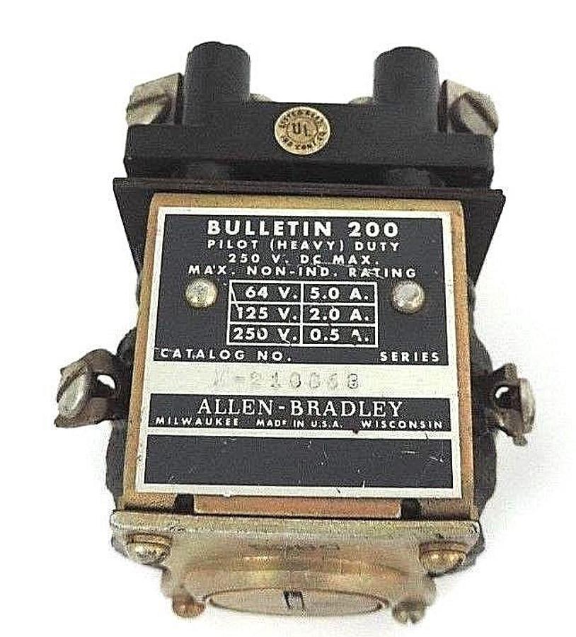 Used 9007CO6ALLEN BRADLEY X-218868 RELAY W/ 00D155 COIL 115-125V, X218868