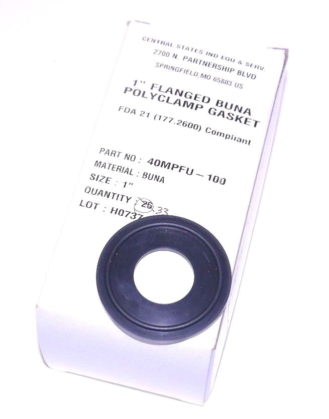 Used LOT OF 33 NIB DIXON 40MPFU-100 1" FLANGED BUNA-N POLYCLAMP GASKETS 40MPF-U-1