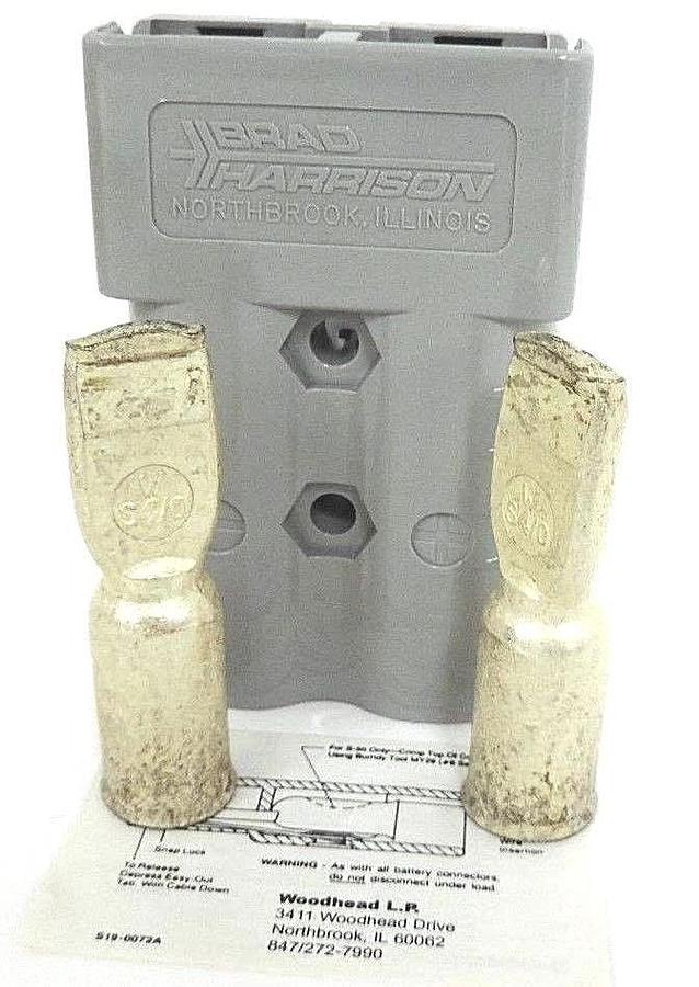 Used NIB BRAD HARRISON WOODHEAD 49212 S CONNECTOR - BATTERYMOTIVE GRAY 36V